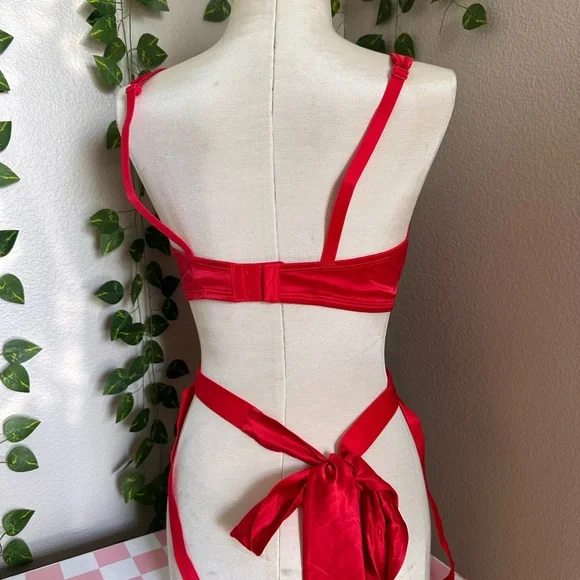 NWT Adorme sexy red women’s lingerie size large - Picture 5 of 6